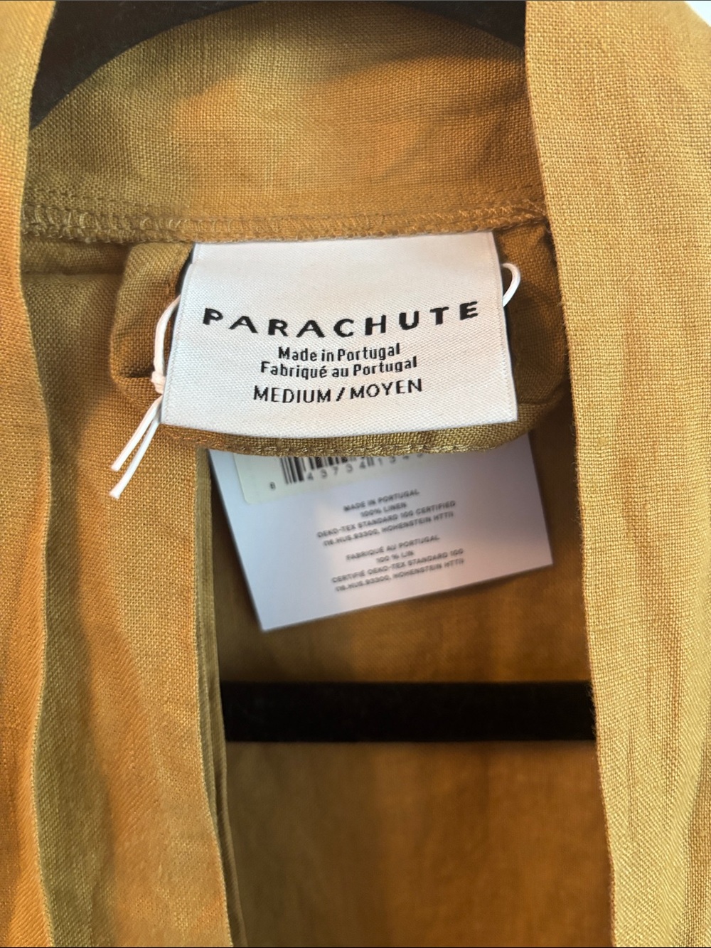 Parachute Linen Robe — Ochre - Picture 3 of 4